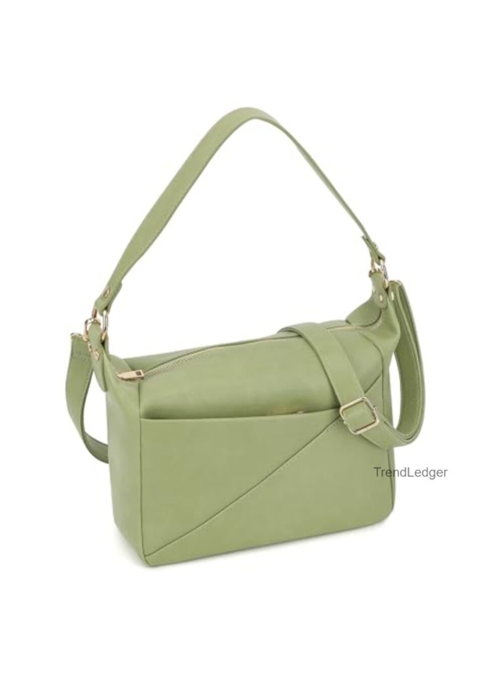 Vegan Leather Crossbody Bag Adjustable Strap Medium Hobo Purse
